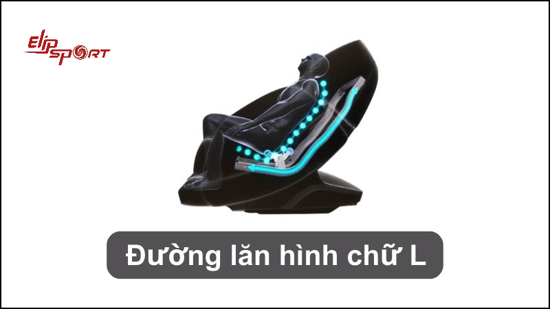 Trục massage kh&ocirc;ng dừng lại ở lưng m&agrave; k&eacute;o d&agrave;i đến m&ocirc;ng v&agrave; đ&ugrave;i, tạo th&agrave;nh h&igrave;nh chữ &ldquo;L&rdquo;
