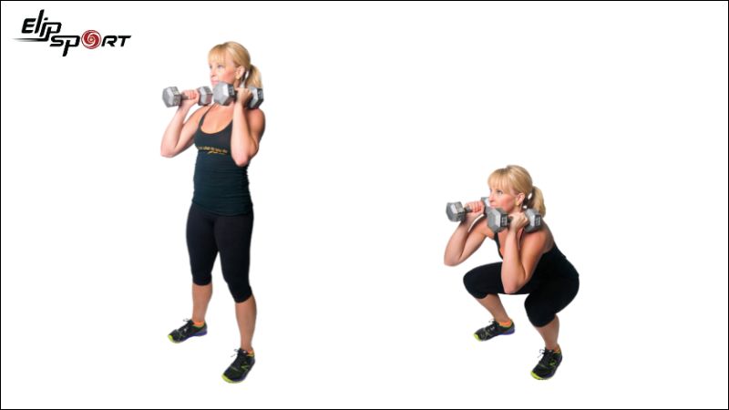 Bài t&acirc;̣p Dumbbell Front Squat