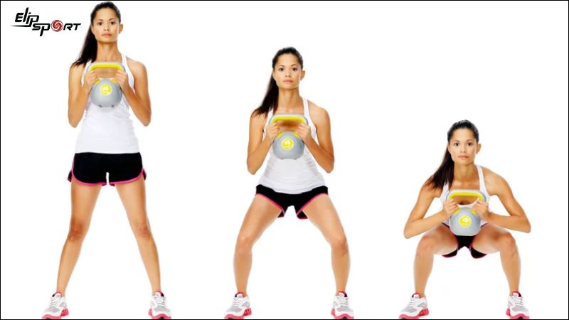Bài t&acirc;̣p Kettlebell Squat