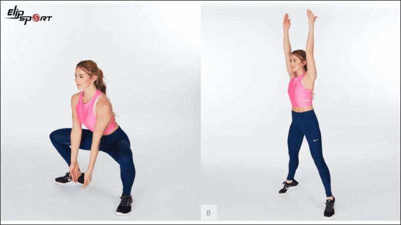 Bài t&acirc;̣p Reaching Sumo Squat