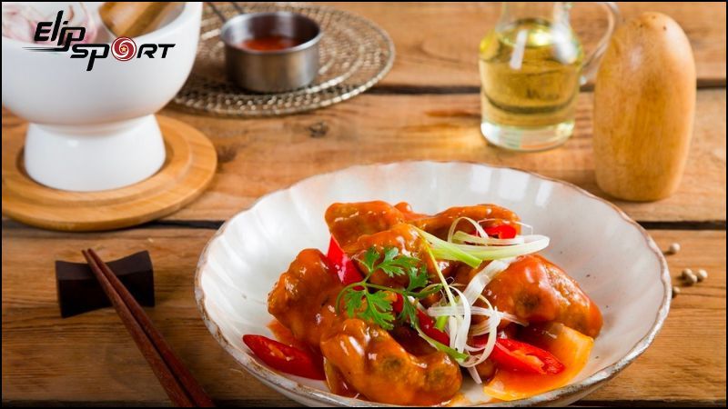 100g sườn x&agrave;o chua ngọt, h&agrave;m lượng dinh dưỡng cao