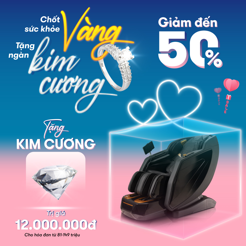 CHỐT SỨC KHỎE V&Agrave;NG TẶNG NG&Agrave;N KIM CƯƠNG