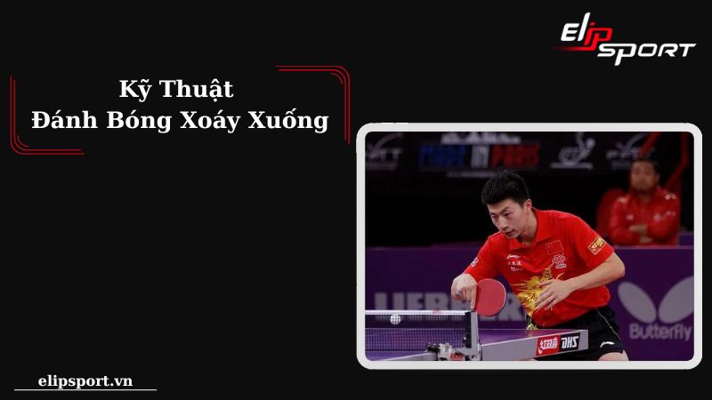 C&uacute; giao b&oacute;ng thuận tay ngắn xo&aacute;y xuống sẽ đứng trong tư thế cạnh b&agrave;n