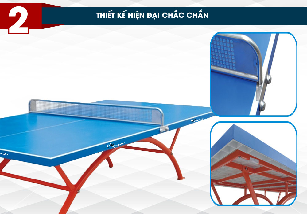 thiết kế bàn bóng bàn elip national