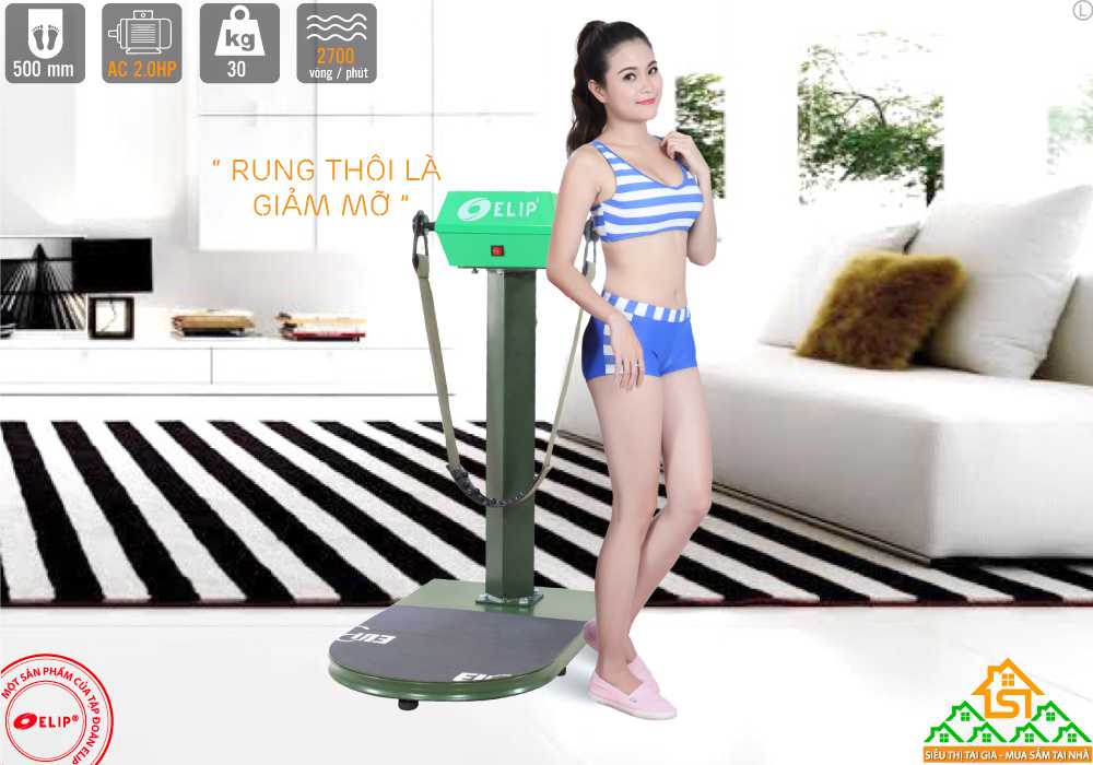 Máy rung bụng đứng ELIP