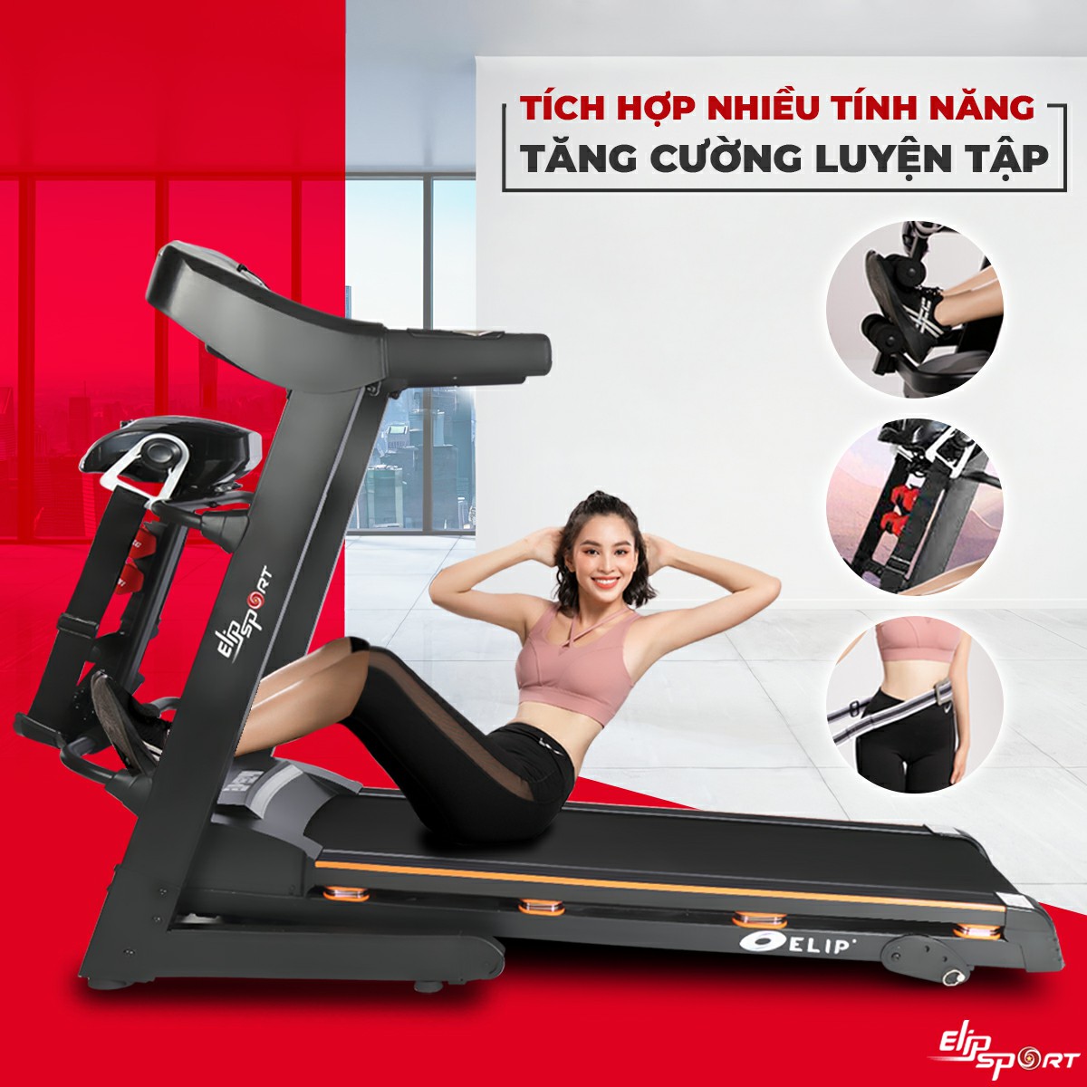 m&aacute;y chạy bộ dưới 5 triệu elip 1552 pro