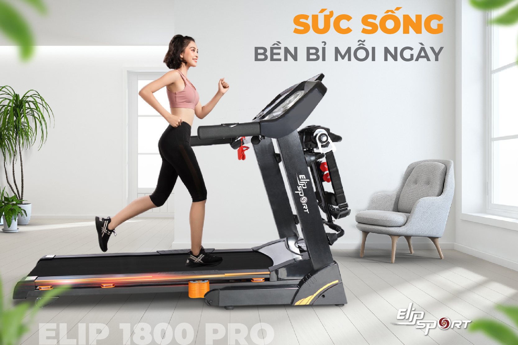 Hướng dẫn sử dụng máy chạy bộ ELIP 1800 đơn giản nhanh chóng