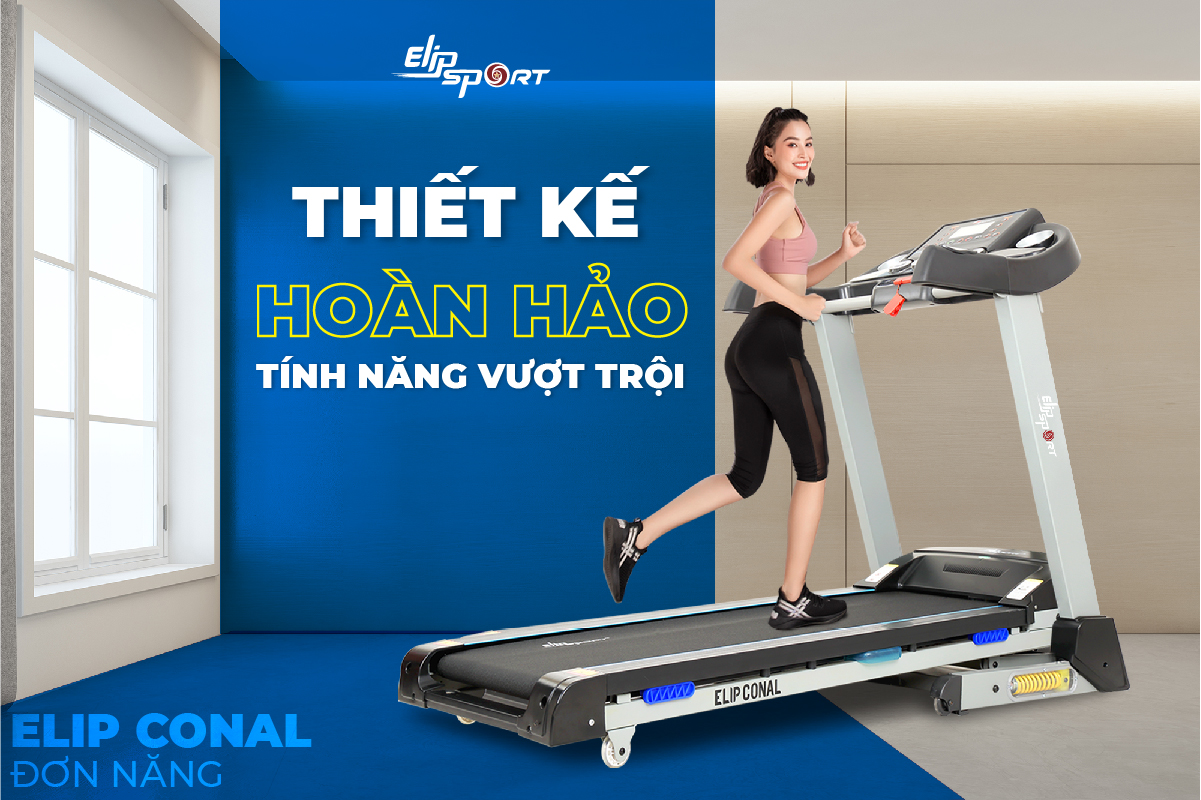 Hướng dẫn sử dụng máy chạy bộ ELIP Conal đơn năng