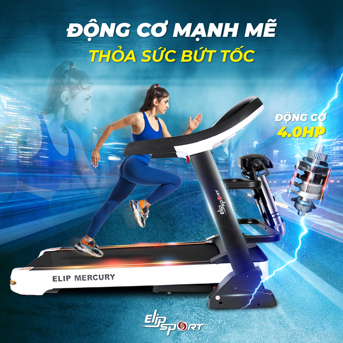 Hướng dẫn sử dụng máy chạy bộ ELIP Mercury gia tăng hiệu quả 200%