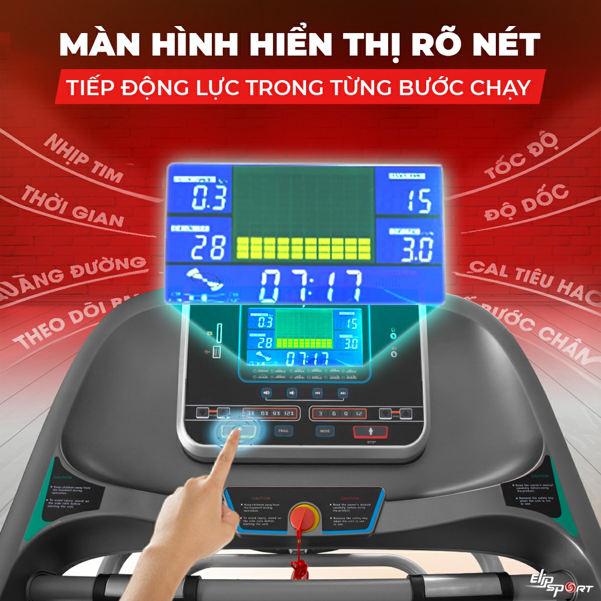 Hướng dẫn sử dụng máy chạy bộ ELIP Oscar