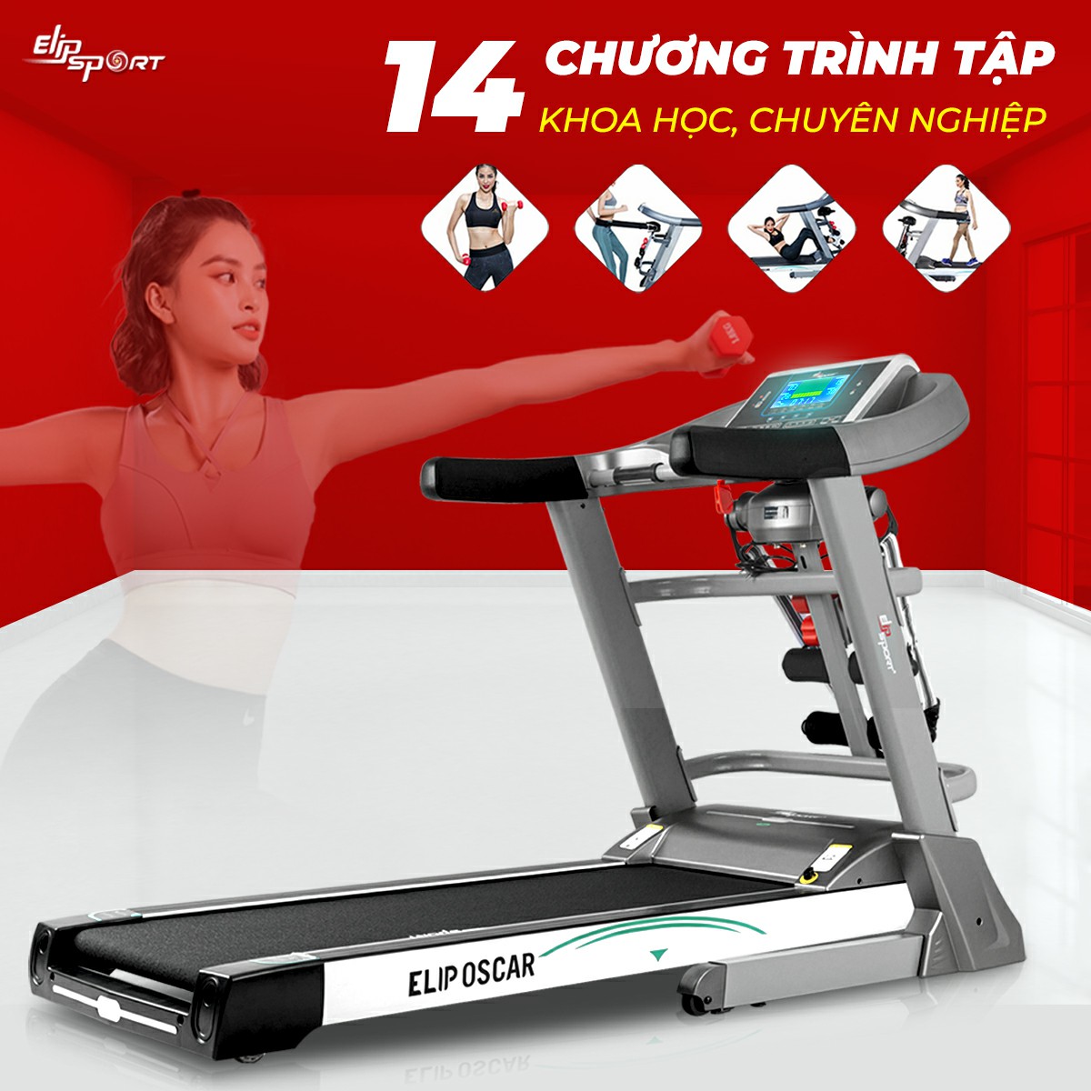 Hướng dẫn sử dụng máy chạy bộ ELIP Oscar