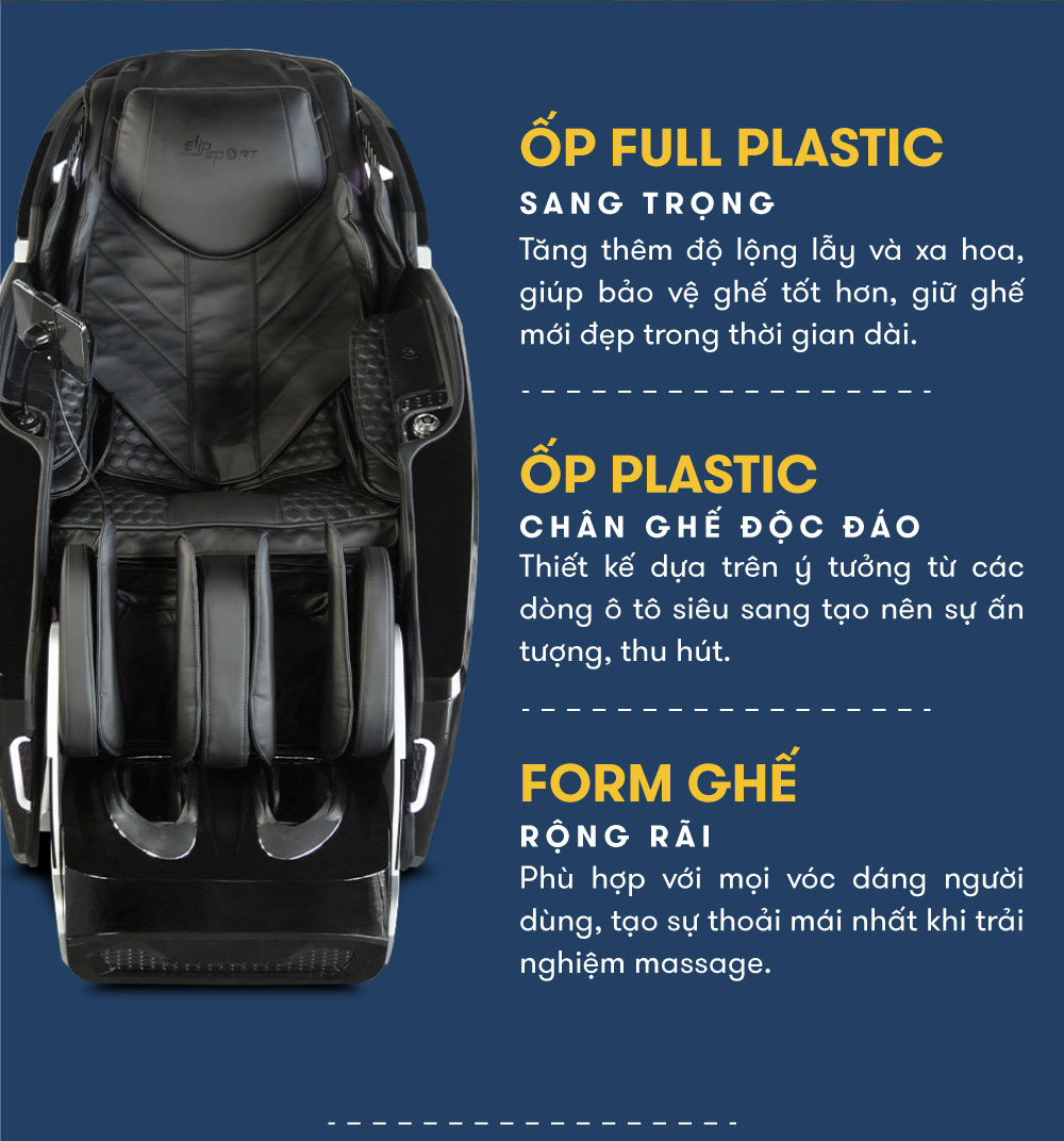 Jun888 com ưu đãi hấp dẫn elip o8 black với ốp full plastic
