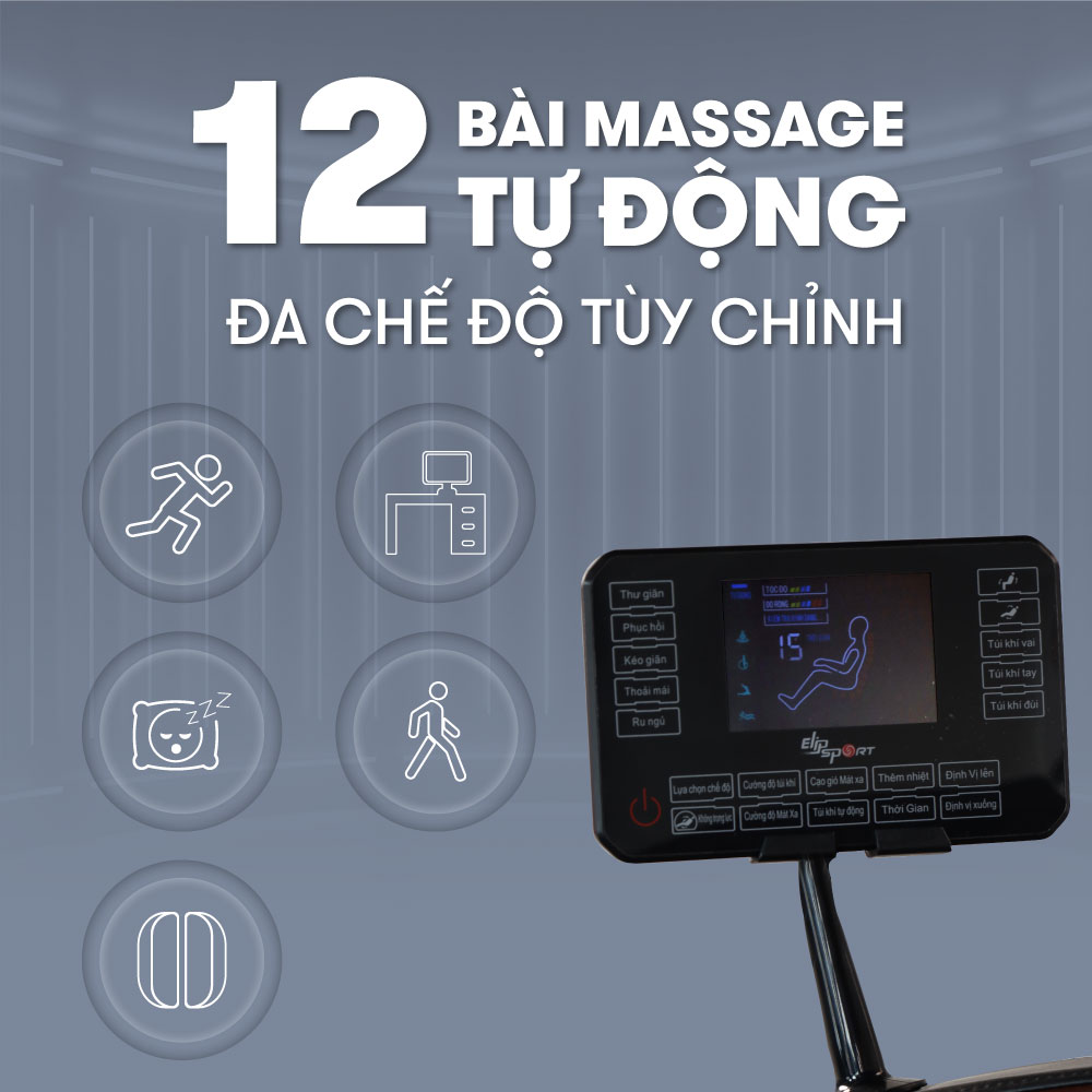 Jun888 com ưu đãi hấp dẫn elip e4 với 12 bài massage tự động