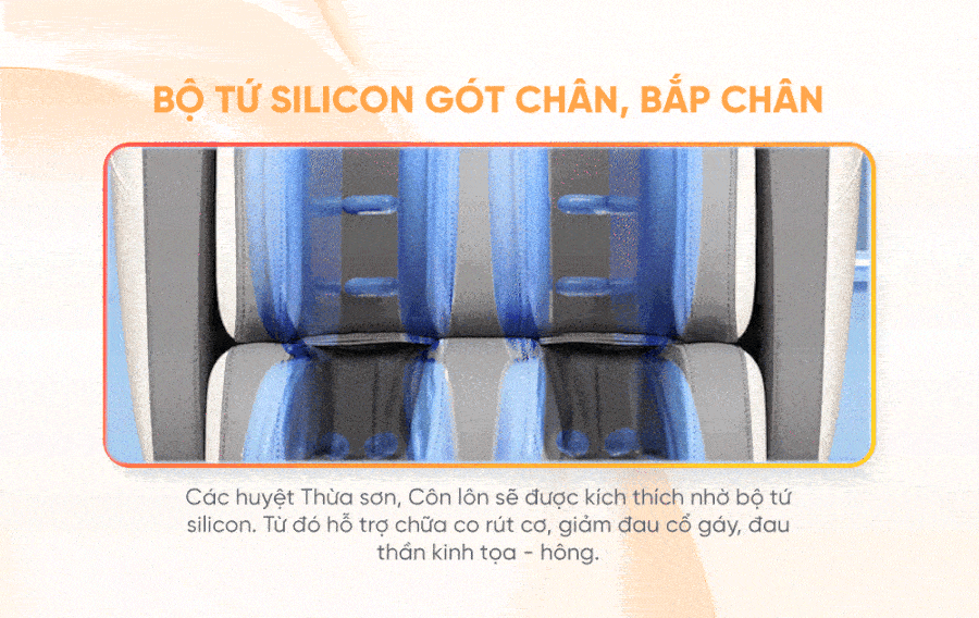 bộ tứ silicon chuyên sâu trên ghế mát xa