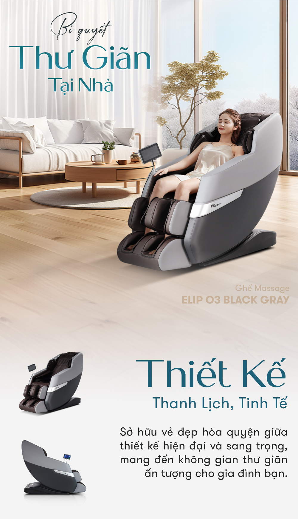 Jun888 com ưu đãi hấp dẫn elip o3 black gray bí quyết thư giãn tại nhà