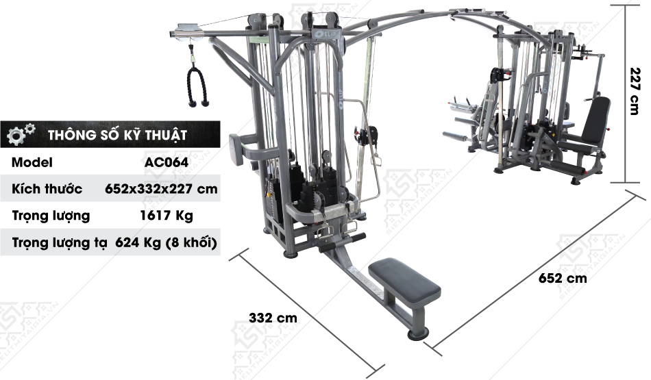 Dàn tạ 8 mặt Elip AC064