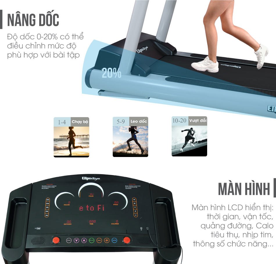 Jun8884 phiên bản mới điện phòng Gym ELIP Dragon 9000