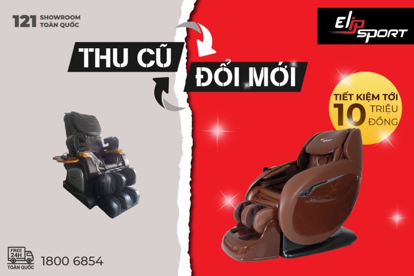 đổi ghế massage cũ lấy mới