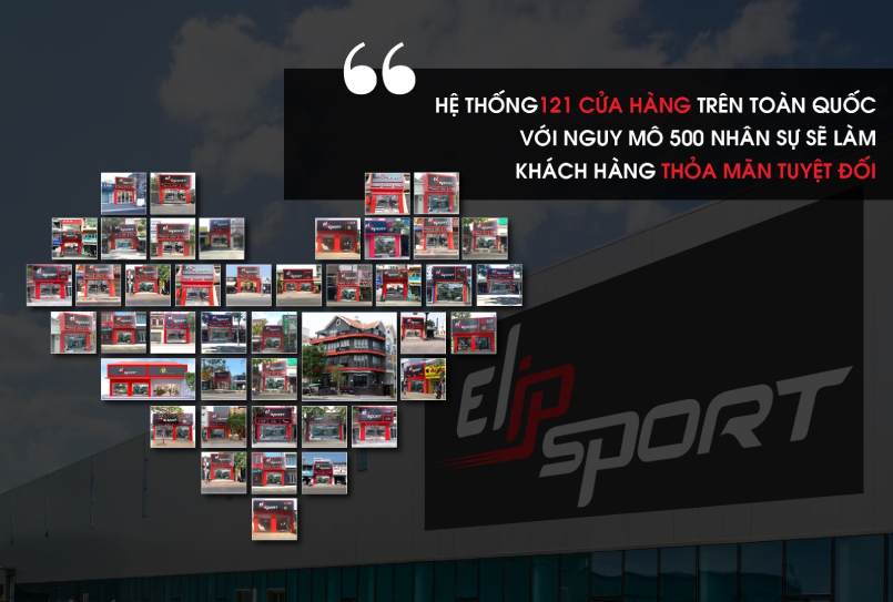 tập hợp hệ thống cửa h&agrave;ng của elipsport